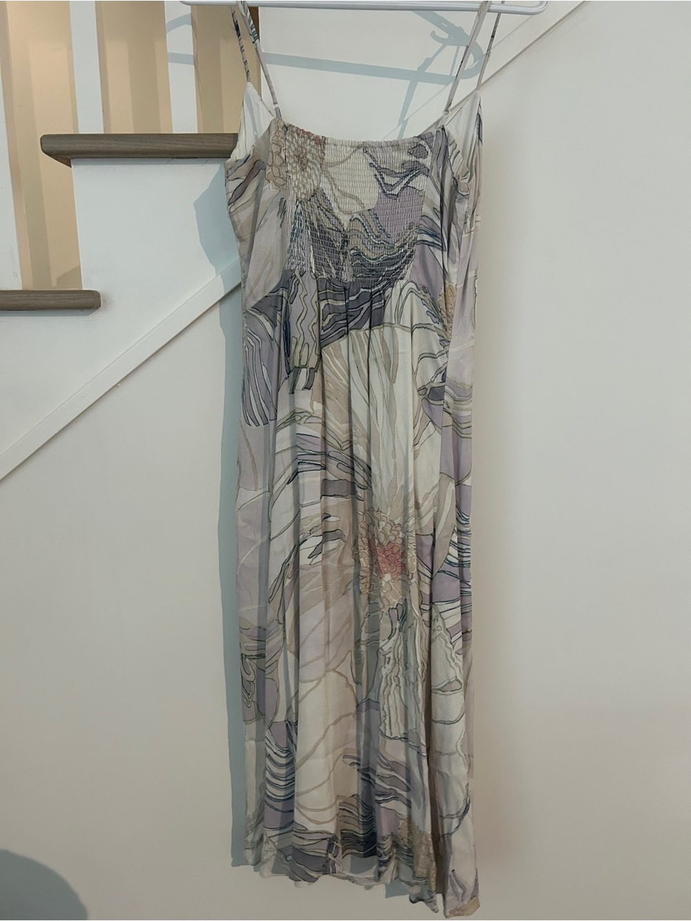 Wilfred Pastel Floral Slip Dress in Cream, Green and Gray - Picture 2 of 3